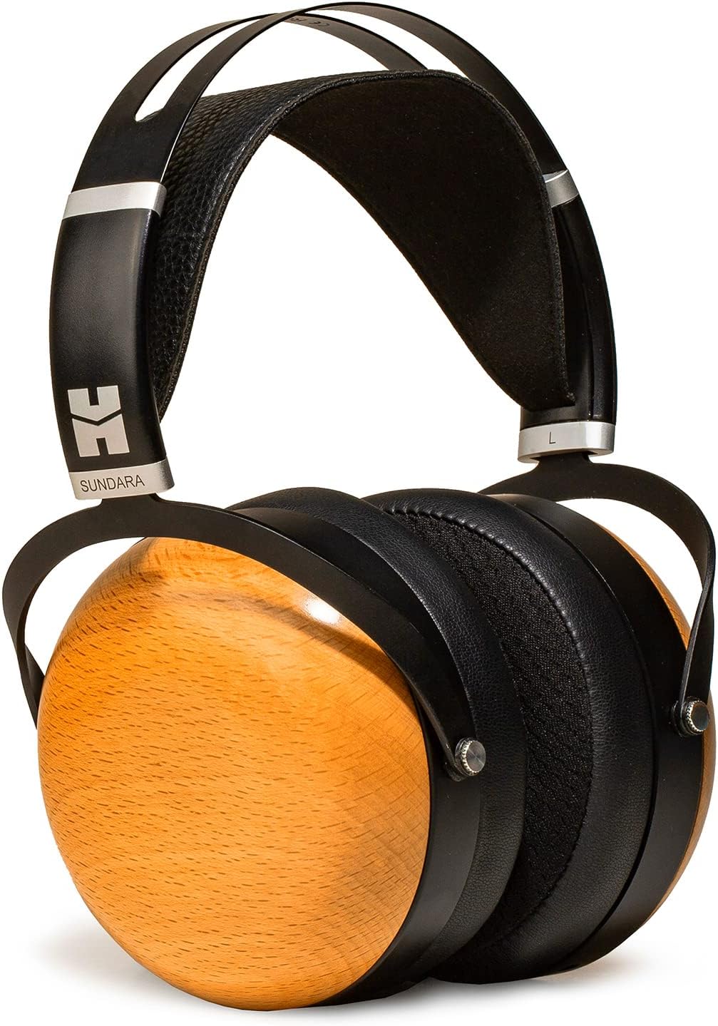 SUNDARA Closed-Back Over-Ear Planar Magnetic Wired Hi-Fi Headphones with Stealth Magnet Design, Detachable Cable, Wood Ear Cups for Home, Studio, Recording