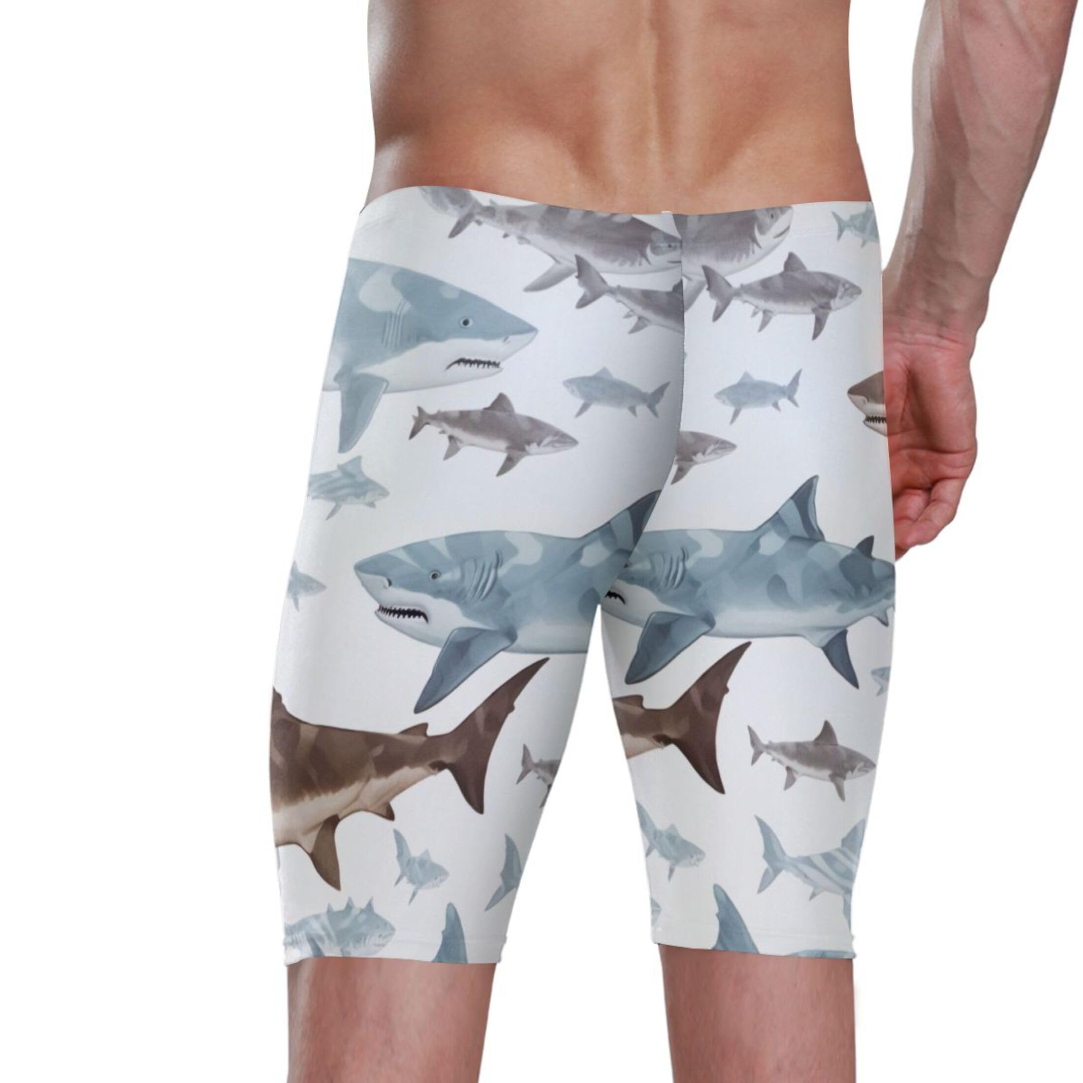 UMIRIKO Whale Shark Men's Swim Jammers Racing & Training Swimsuit Fast, Flexible,Comfortable XXXL B0400750, 3X-Large