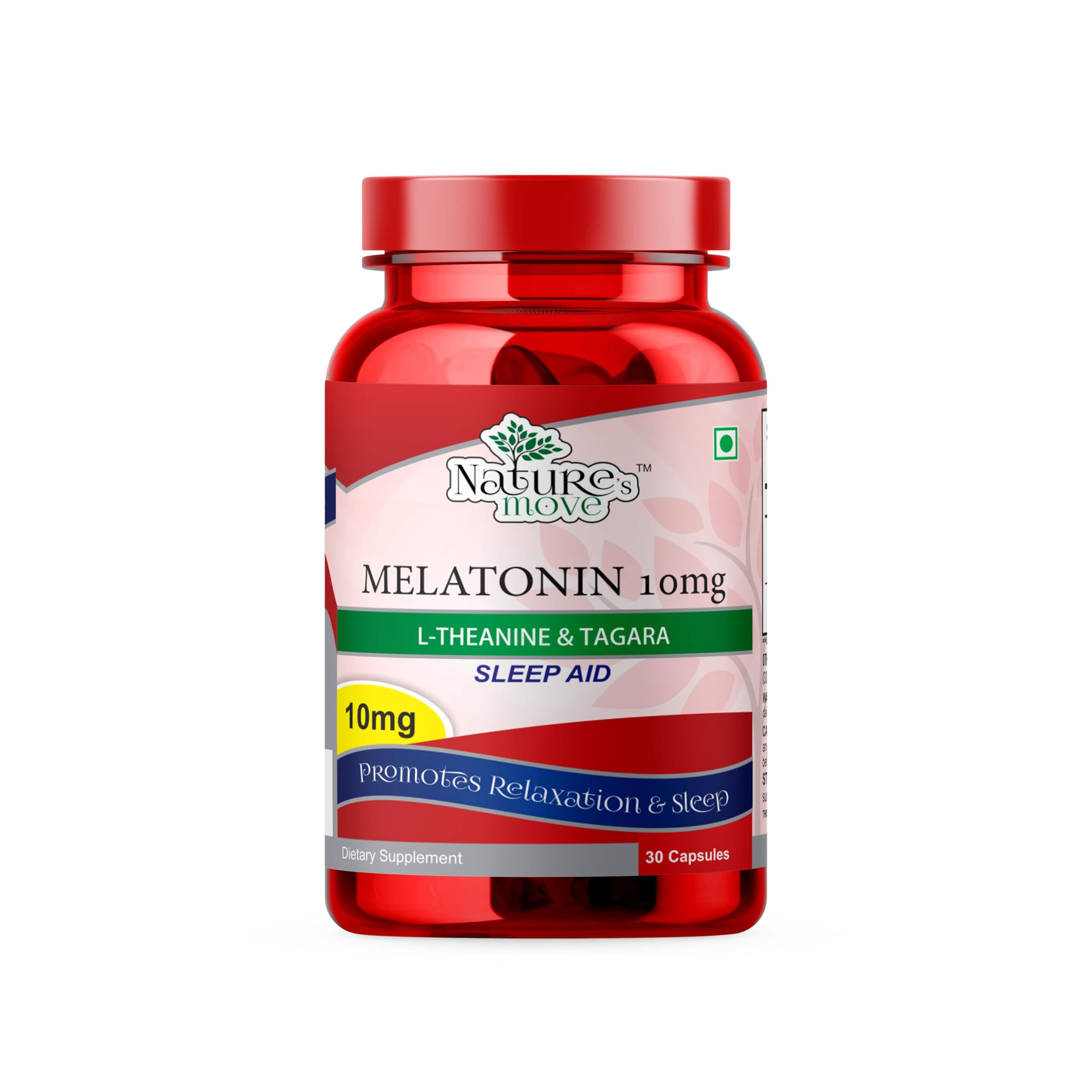 Natures Move Melatonin 10mg, L-Theanine & Tagara 250mg | Advanced Sleep Aid for Restful Night & Stress Relief | 30 Capsules-image-19