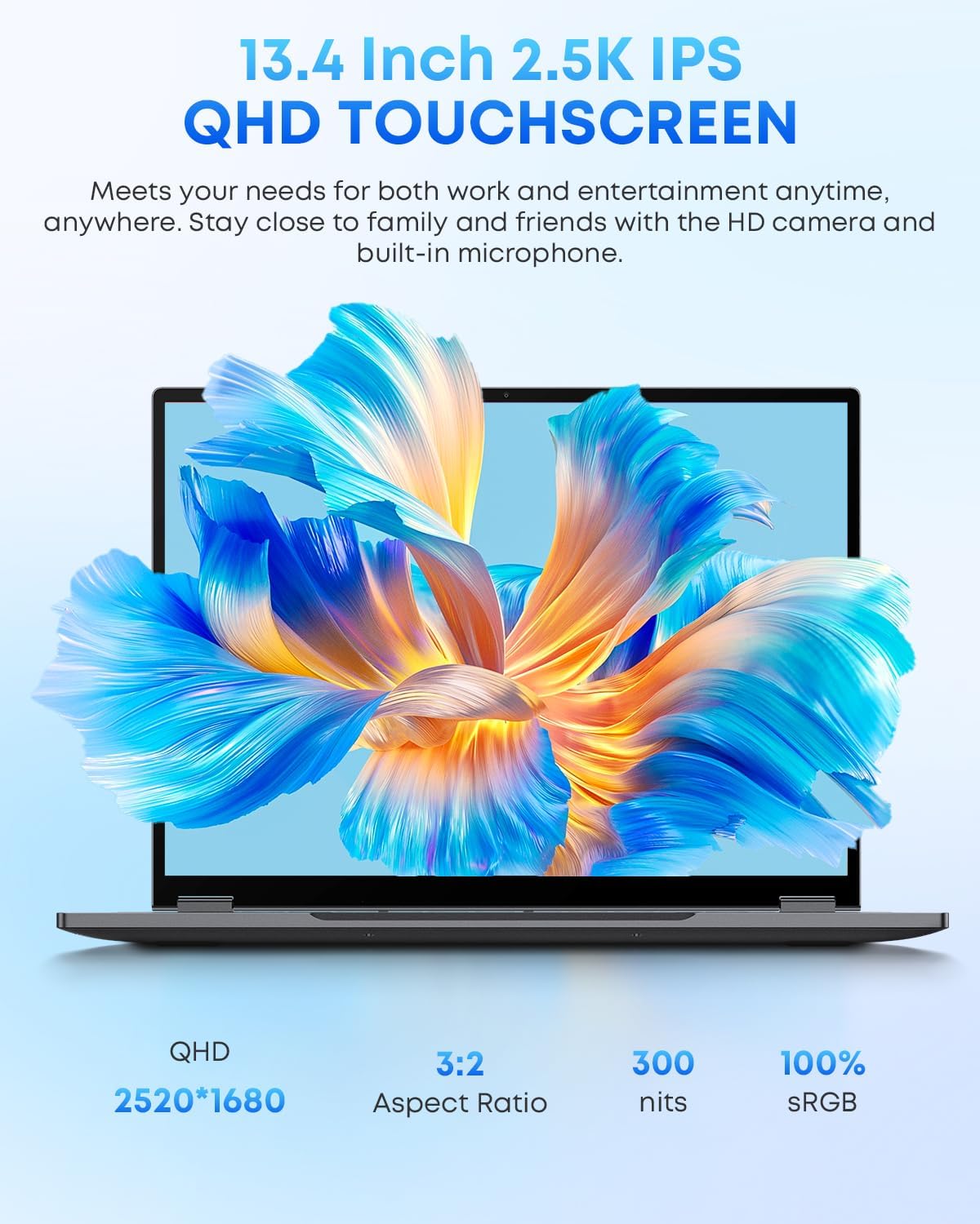 Amazon.com: CHUWI FreeBook 2 in 1 Laptop 13.4'', 16GB LPDDR5 RAM
