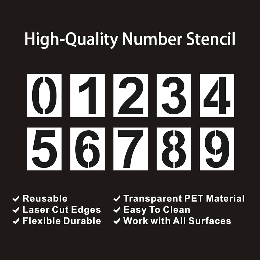 Amazon.com : 5 Inch Plastic Number Stencils - Reusable Digital Painting Templates for Cake Stencil Address Number Painting : Arts, Crafts & Sewing amazon-com-5-inch-plastic-number-stencils-reusable-digital-painting-templates-for-cake-stencil-address-number-painting-arts-crafts-sewing