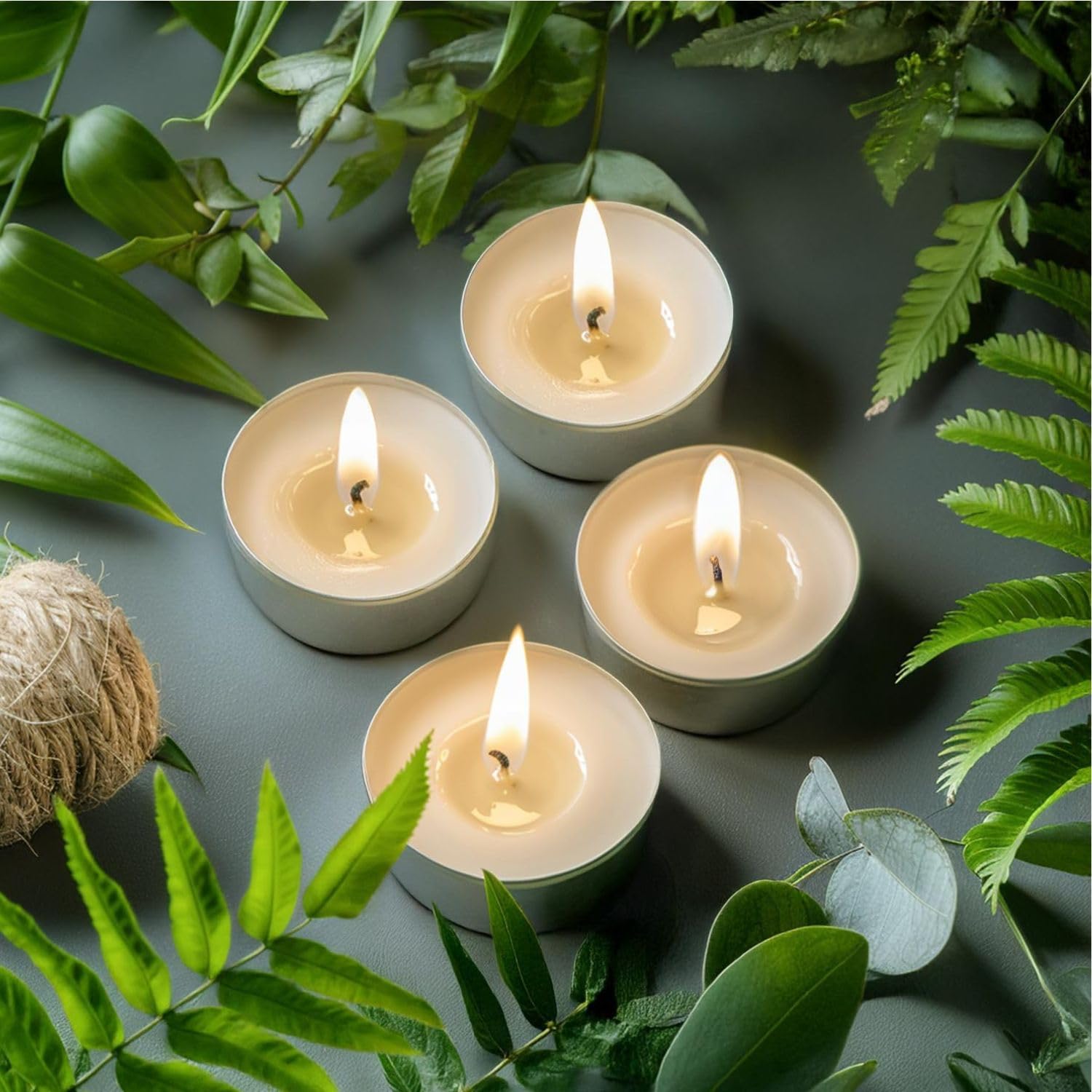 Dolloz Long Burning Tea Light Candles | Tealights Candles Set | Big- 10 Gram Each | Burning Time- 2.5 Hours appx (Pack of 50) 2