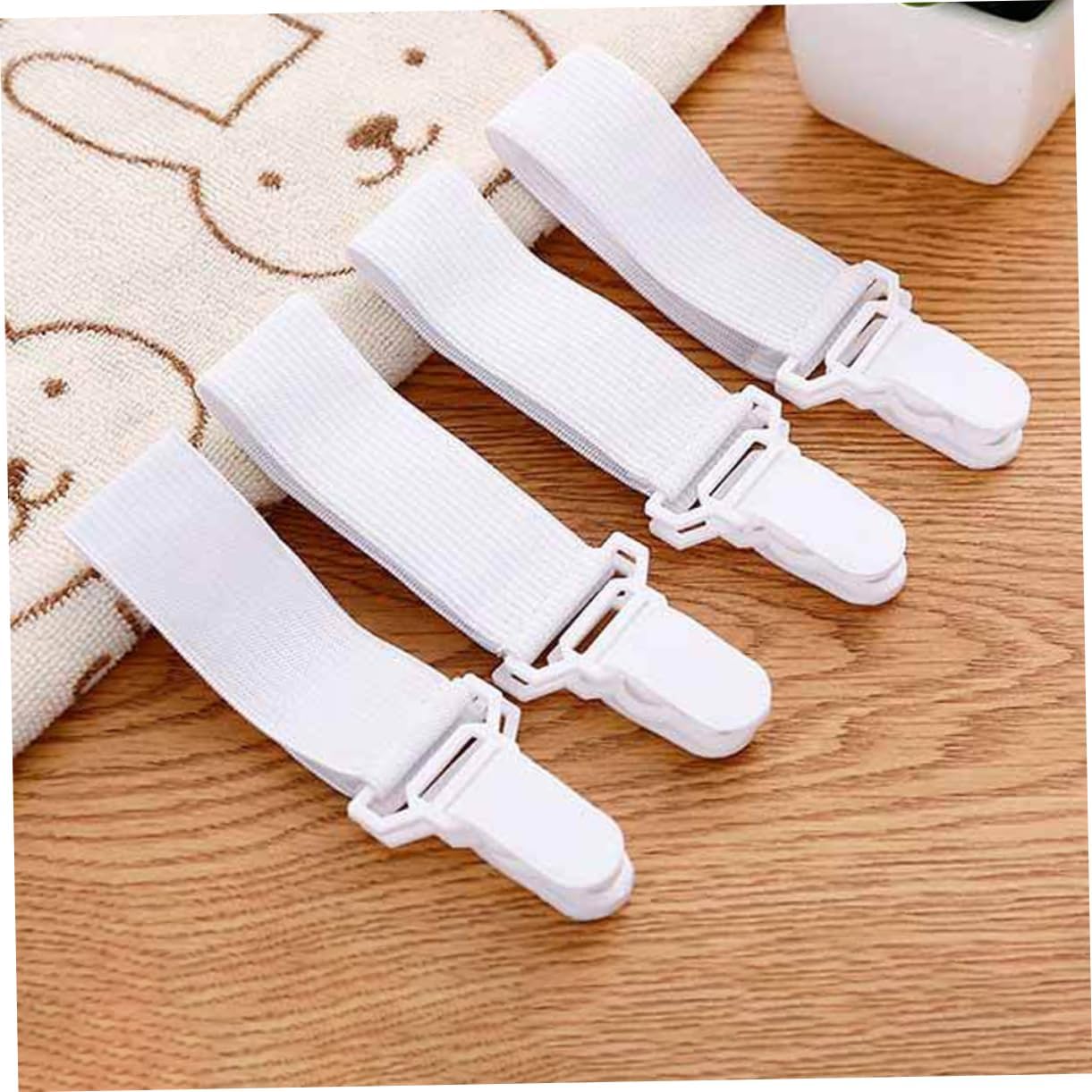 Hemobllo 20pcs Bed Sheet Fasteners Adjustable Heavy Duty Clips Straps for Fitted Sheet Holders Non-Slip Mattress Corner Grippers for Twin/Full/Queen/King Beds