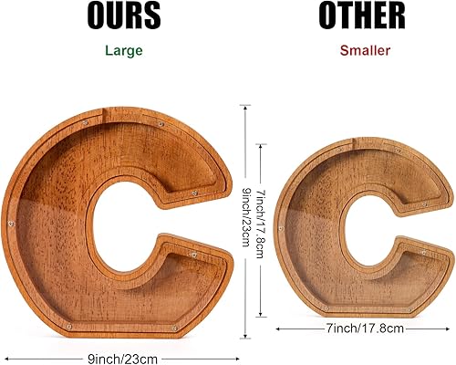 Miniatura 2 de Hucha grande de madera personalizada para niños, hucha DIY con tu propio nombre, hucha, letras del alfabeto de madera creativa, hucha, decoración