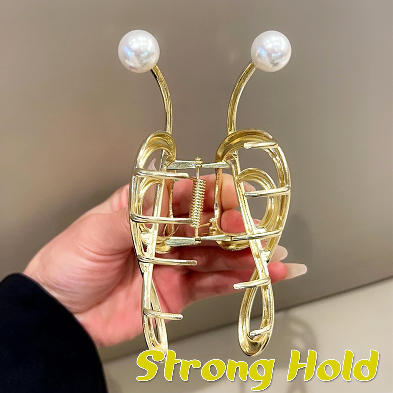 Amazon.com : Music Note Hair Clips with Pearl Gold Metal  display picture 1