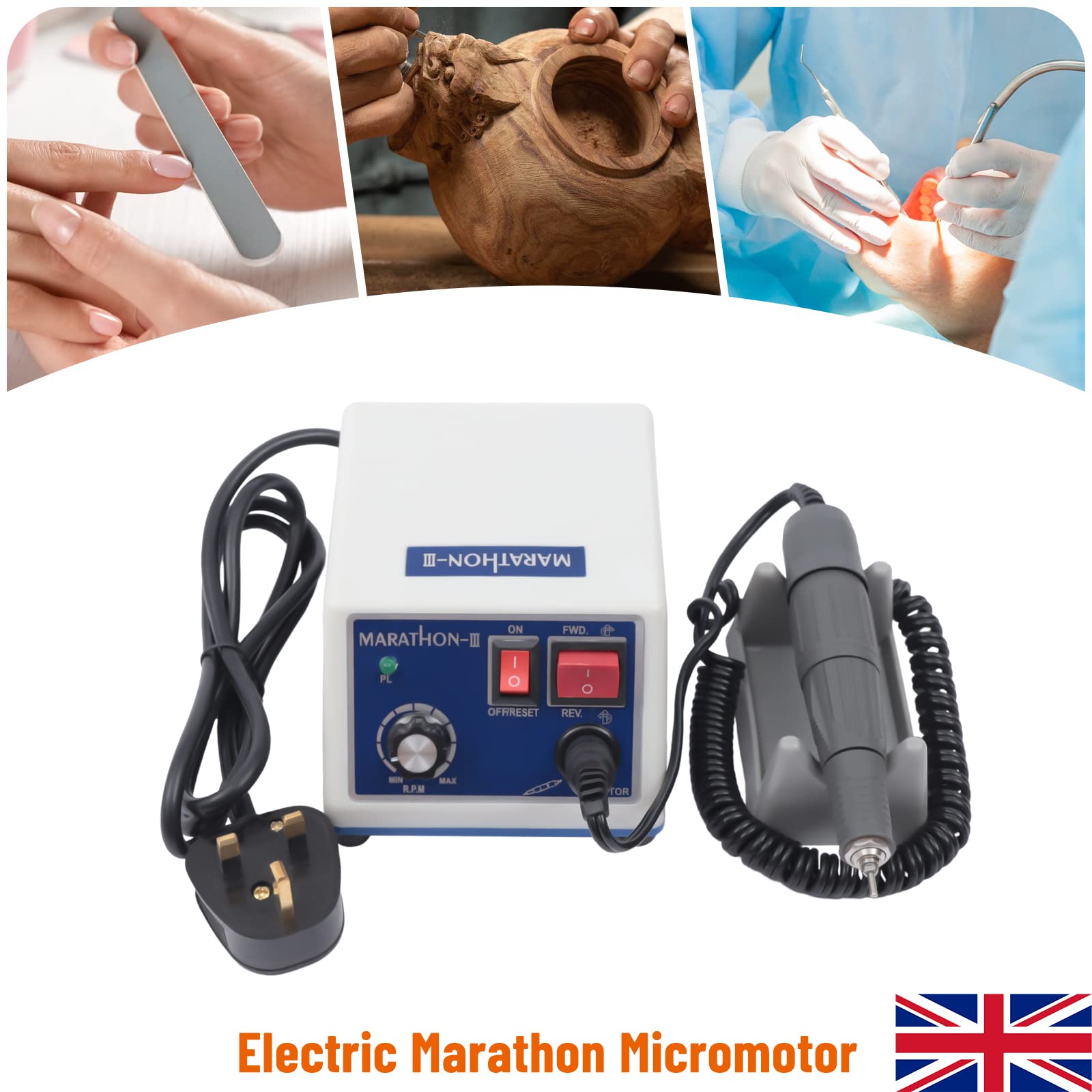 Lucidatrice Elettrica Smerigliatrice Dental Marathon Micro Motore Micromotore Con StüCk Angolo Per Ingegneria Dentale Laboratorio Micromotore Lucidatrice Macchina di Controllo Macchina N3 35000Rpm