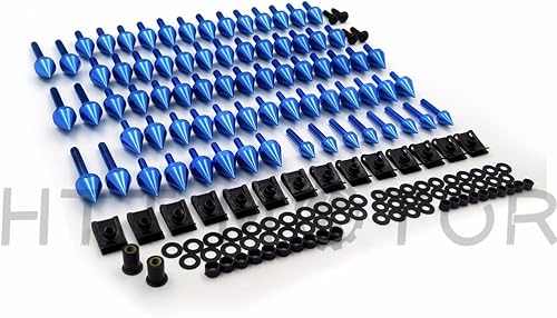 Miniatura 3 de SMT-Kit de pernos de carenado con punta azul Sportbike Pack compatible con Yamaha YZF R1 R6 R6S Universal [B00V2ZR8XY]