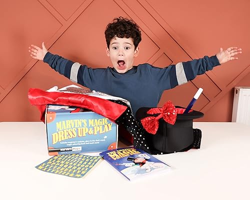 Miniatura 4 de Marvin's Magic - Disfraz de mago - Disfraz y accesorios mágicos - Varita mágica - Sombrero mágico - Juego de roles - Libro para colorear - Chaleco y