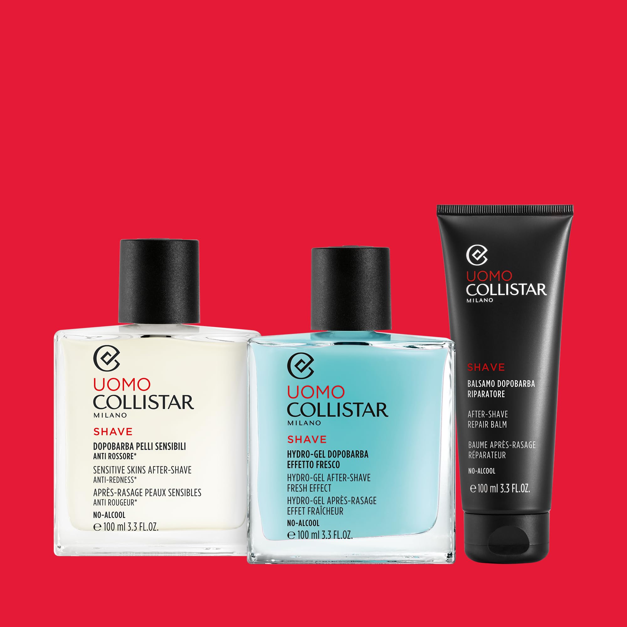 Collistar Uomo Hydro-Gel Dopobarba Effetto Fresco, Anti-Rossore, Idratantante e Lenitivo, Senza Alcool, 100ml