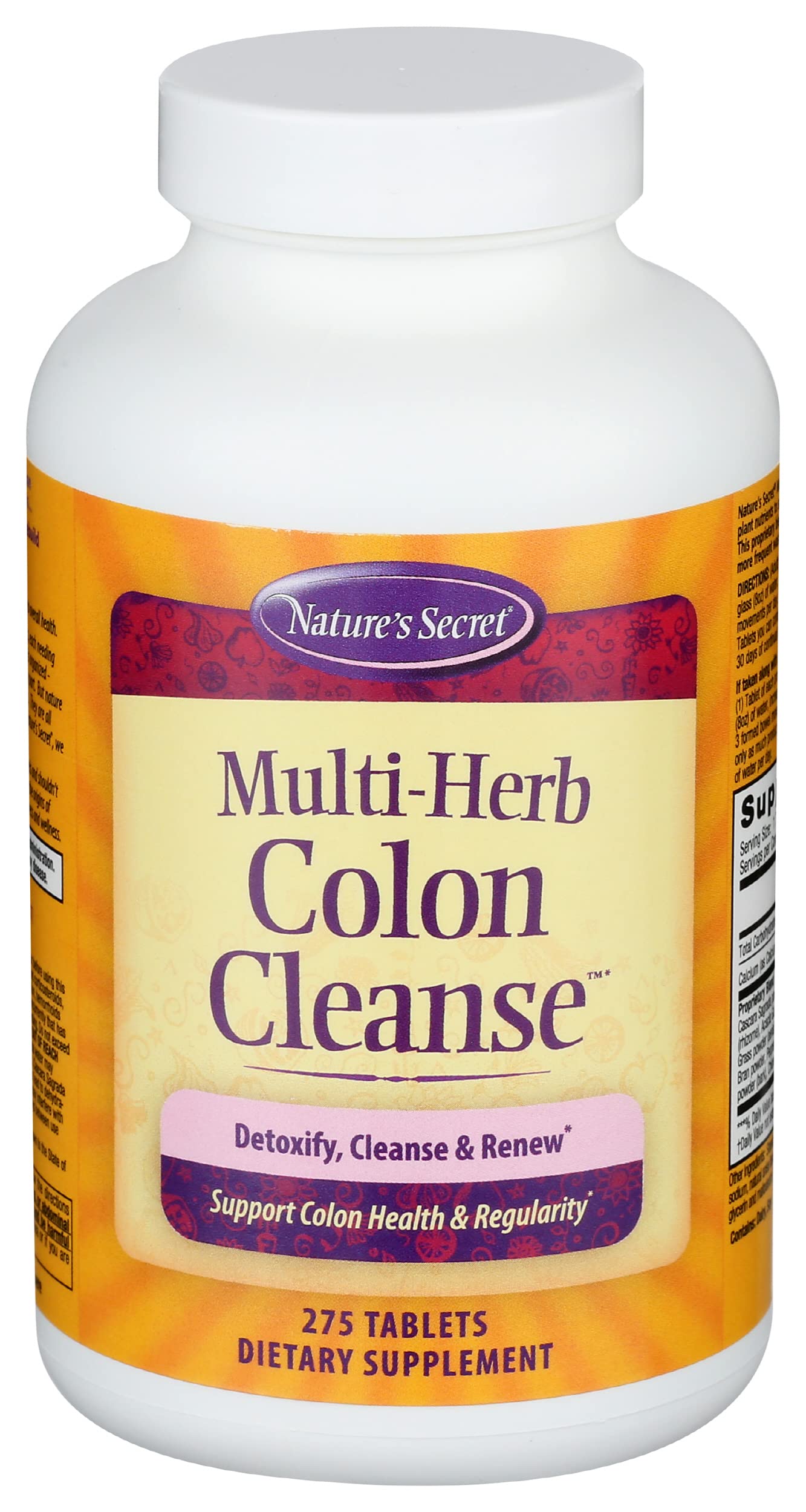 Nature's Secret Multi-Herb Colon Cleanse, 275 Tablets 275 Count (Pack of 1)