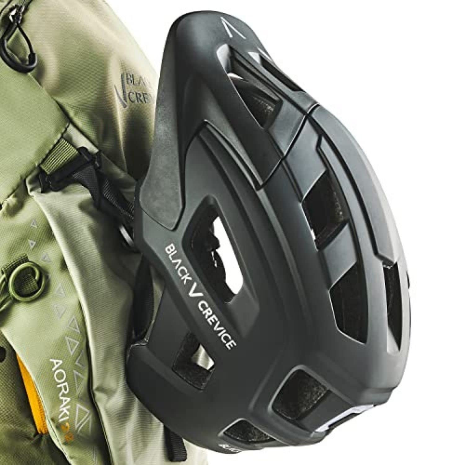 Black Crevice Wander & Bike Rucksack AORAKI 22 L I Hochwertiger Outdoor Rucksack mit Trinksystem & Regenhülle I Verstellbarer Skirucksack I Ergonomischer Backpacker Rucksack Damen & Herren