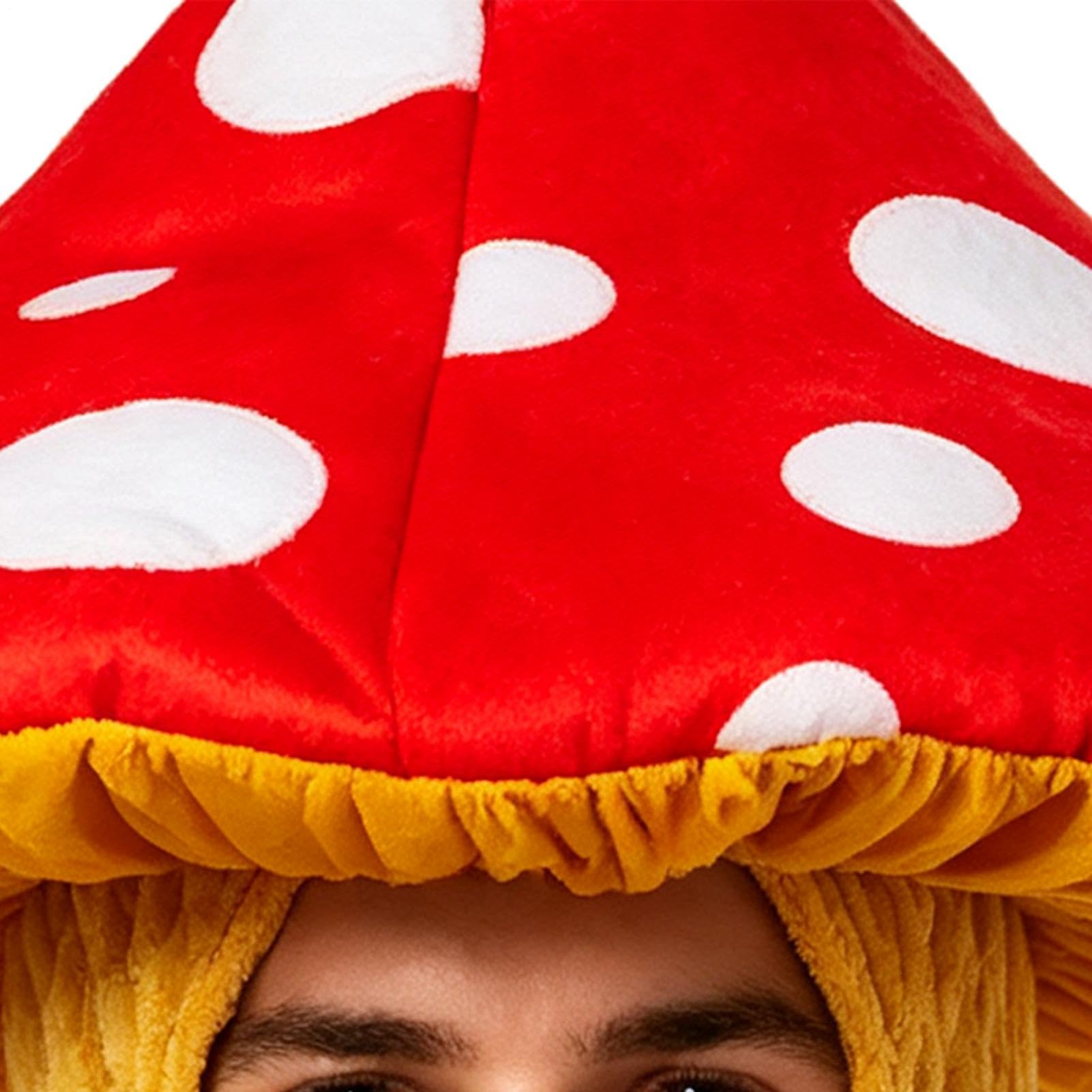Kombinezon Grzybowy Dla Dorosłych Zabawne I Urocze Uniseks Ubrania | Strój Grzyba Onesie Na Występy Sceniczne, Sesje Zdjęciowe, Maskarady, Karnawał oraz Imprezy Cosplay