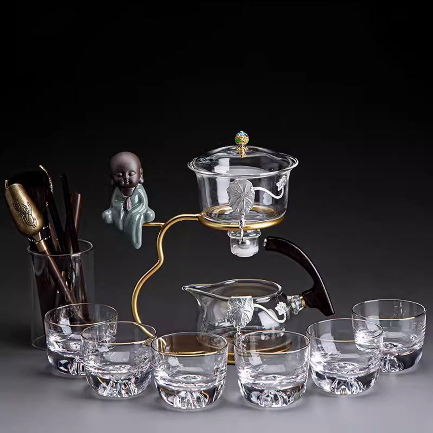 teekanne mit stövchen Matcha Tee Set Kungfu-Teeset, automatisches Teezubereitungsartefakt für den Haushalt(Color:13,Size:)