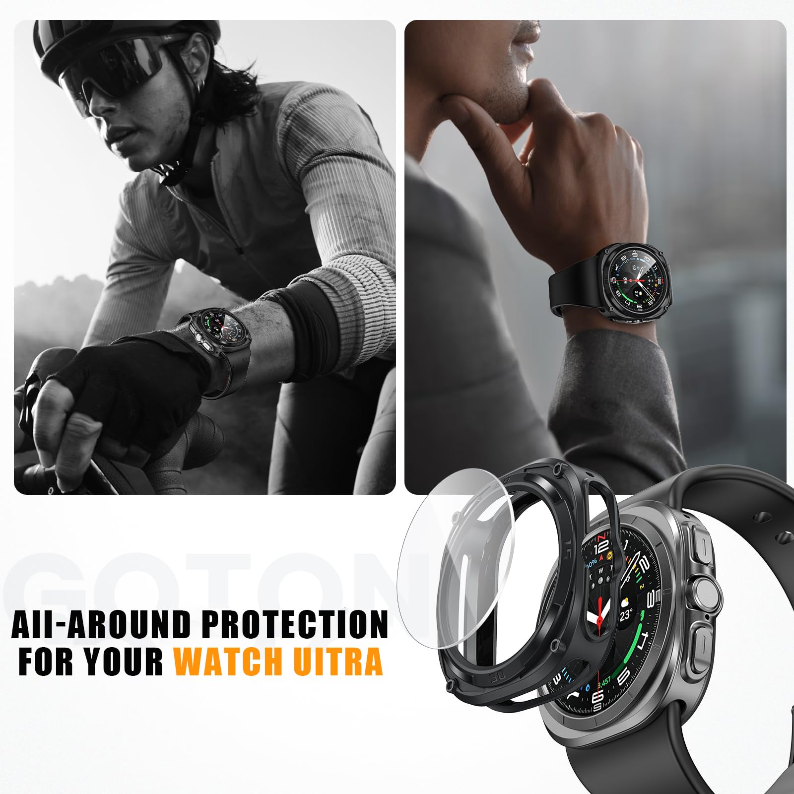Etui do Samsung Galaxy Watch 7 Ultra, etui ochronne do smartwatcha, ultra ochronne, kompatybilne z Samsung Galaxy Watch 7