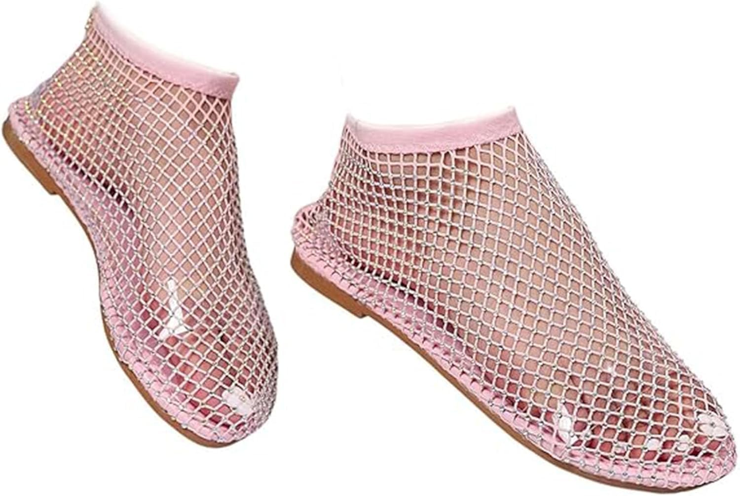 Chaussures plates scintillantes en filet stretch pour soirées et mariages