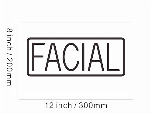Miniatura 4 de 160044 Letrero de neón con luz LED para salón de belleza facial (12 x 8 pulgadas, verde)