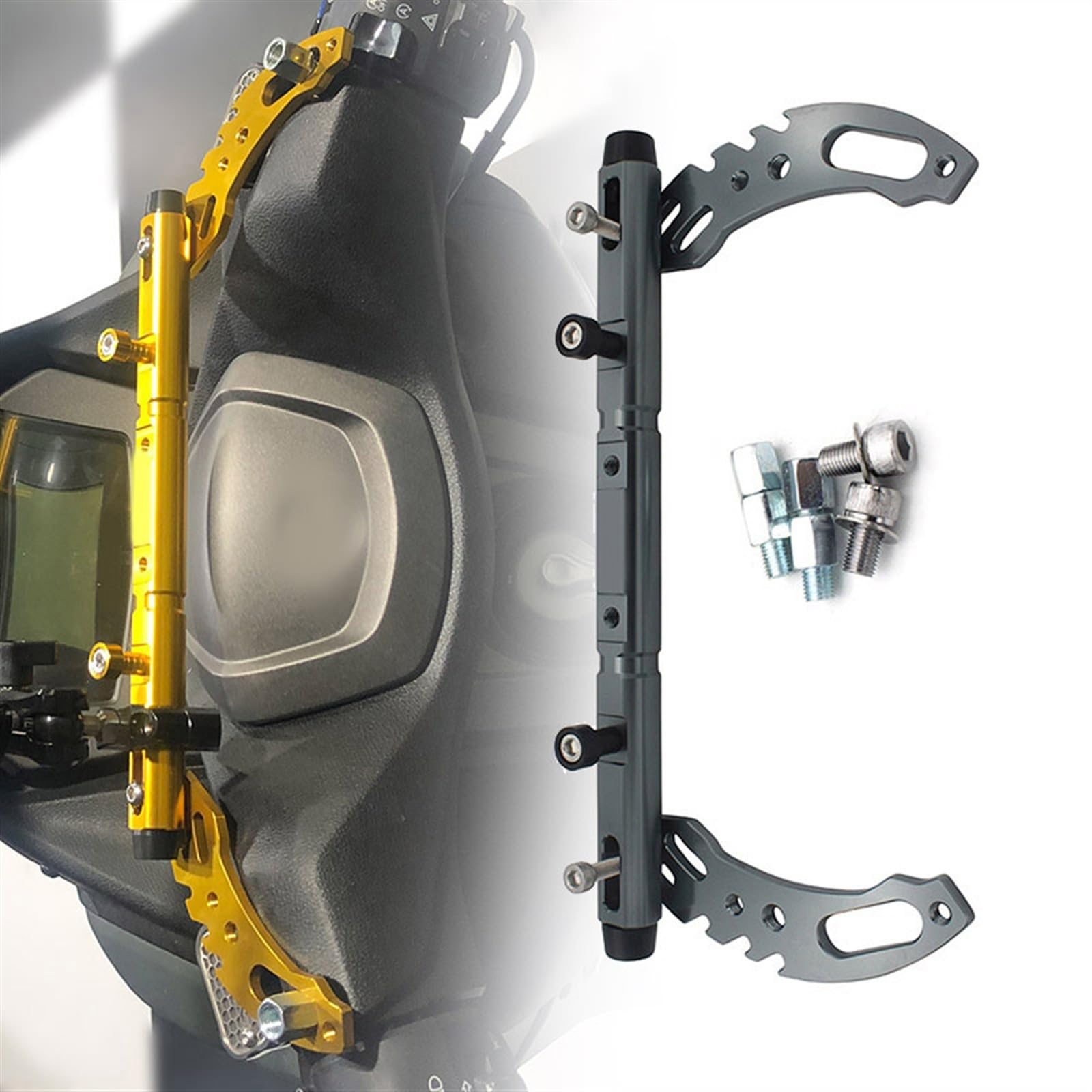 CHEVVY 22mm Feste Richtung Griff Balance Bar Handy Halterung Navigation Halterung Befestigungs Stange Für Y&amaha R7 YZF R7 YZFR7 2021-2022 (Color : Grey)
