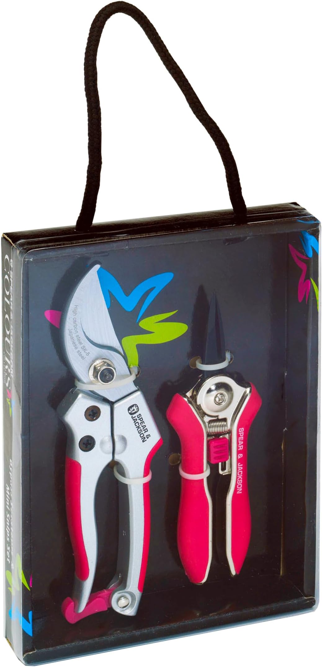 Spear & Jackson Colours and Bypass Secateurs and Snips Set