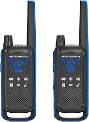 Motorola Solutions Rádios bidirecionais Talkabout T802, pacote com 2, preto/azul