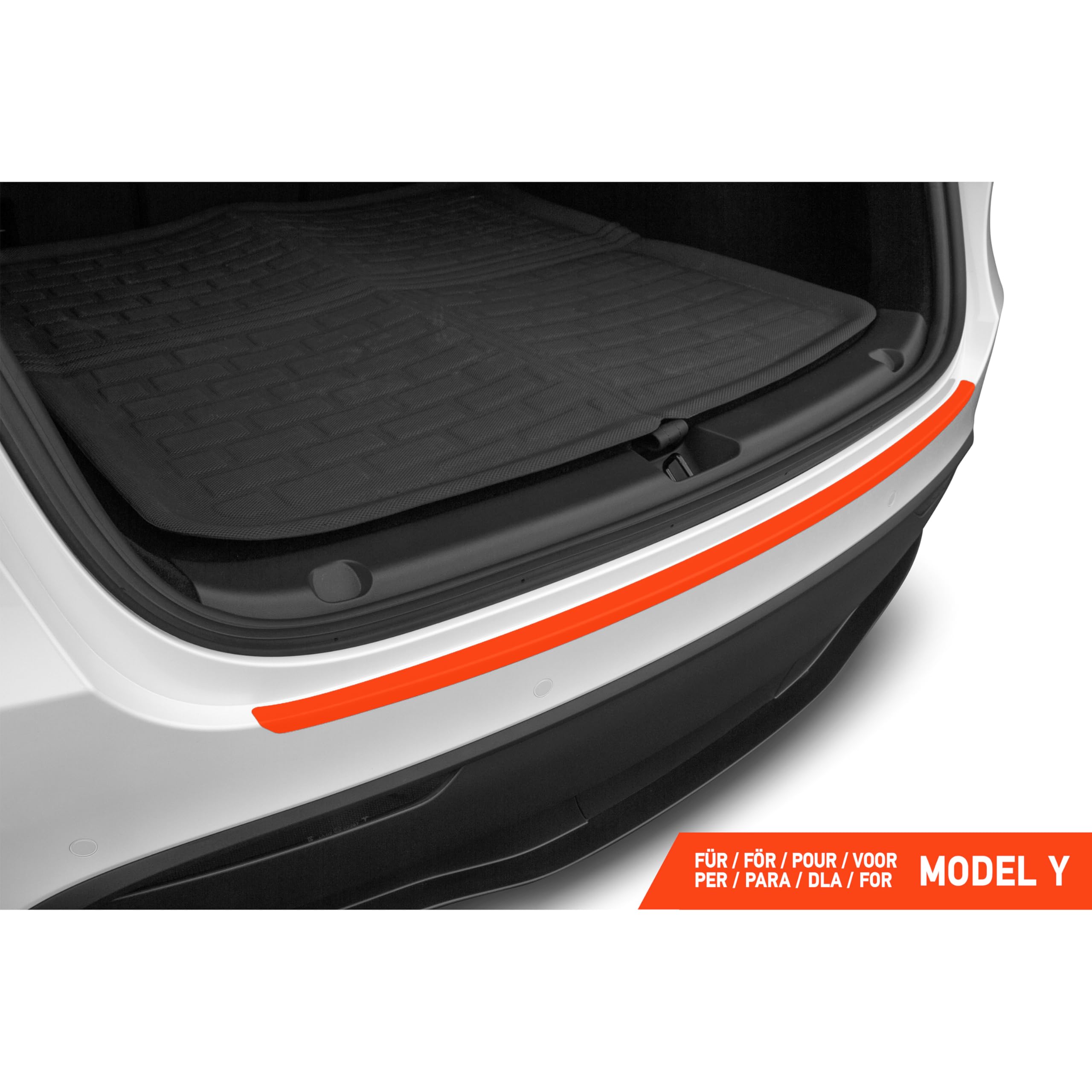 Luxshield Pellicola Protettiva per Bordo di Carico per Tesla Model Y I 2020-2025 - Protezione Paraurti, antigraffio, per vernice - Trasparente