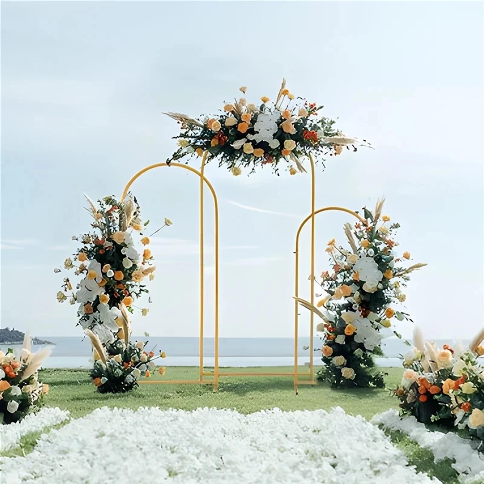 Metalowa ramka z koroną, Stojak łukowy ślubny Metalowy stojak łukowy Rama ślubna Łuk Balonowy Rama żelazna(5FT 150X65CM)