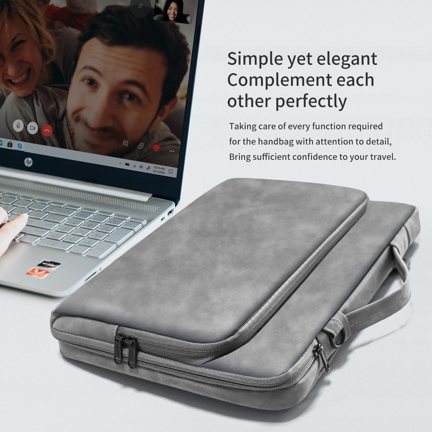 MOCA Laptop Shoulder Bag With Handle for 13 13.3 14 Inch Case Compatible with MacBook Pro 14,MacBook Air/pro 13-13.3 Inch and Most Popular 13-14 Notebooks,Spill-Resistant Briefcase (Grey, 13-14.2) 16 717LABTIQML. SL1400