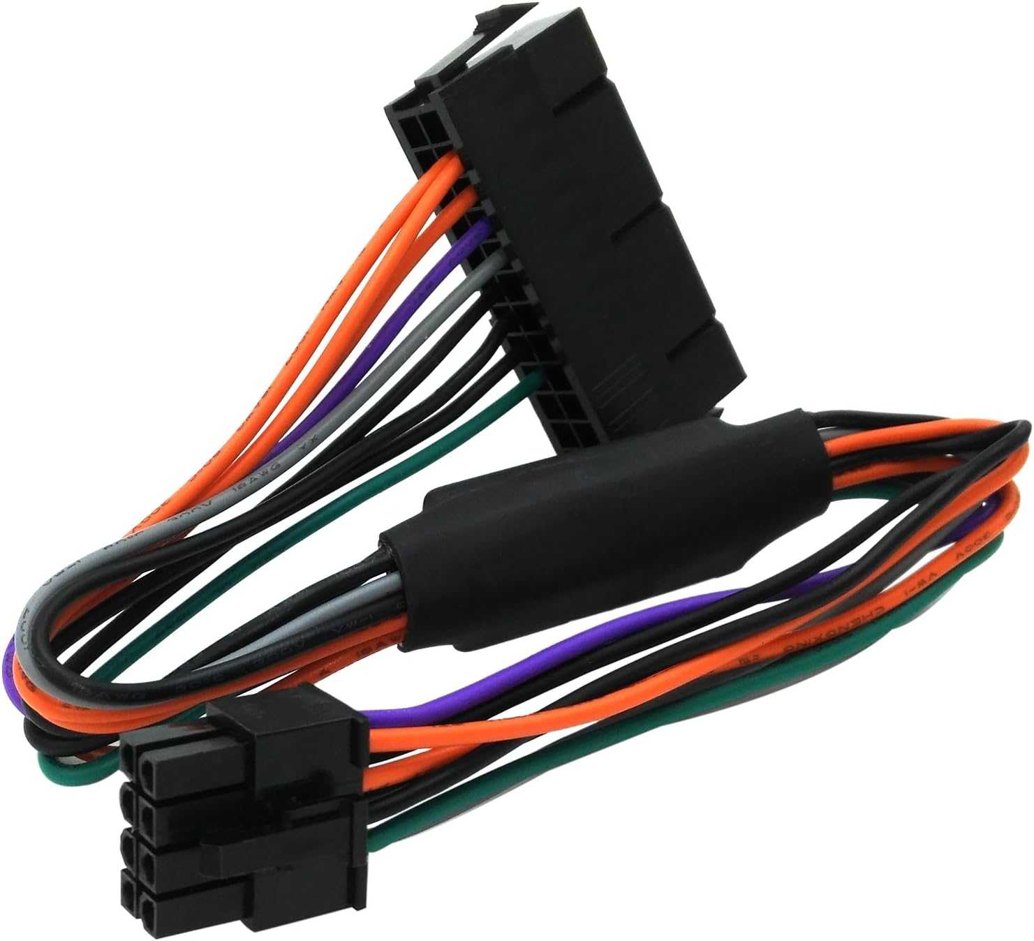 COMeap 24 Pin to 8 Pin ATX PSU Power Adapter Cable for DELL Optiplex 3020 7020 9020 Precision T1700 12-inch(30cm)-Multicolor