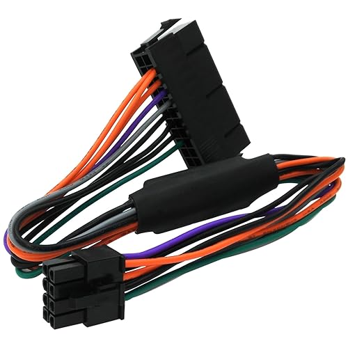 Miniatura 1 de COMeap Cable adaptador de alimentación ATX de 24 pines a 8 pines compatible con Dell Optiplex 3020 7020 9020 Precision T1700 118in