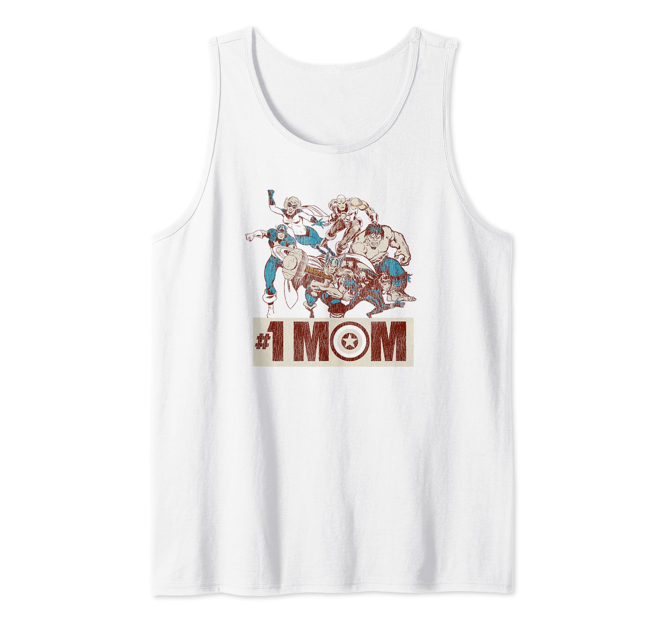 Débardeur Marvel Mom effet distressed imprimé Avengers de style rétro - 2