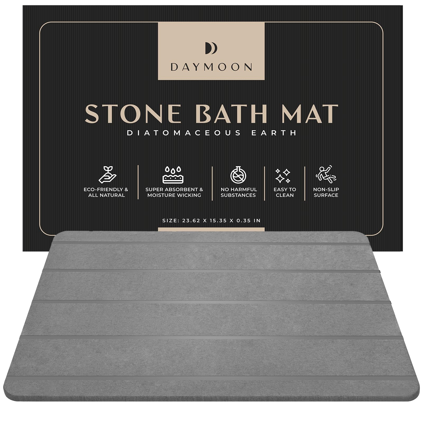 Amazon.com: Day Moon™ Diatomaceous Earth Bath Mat - Diatomite Stone Bath Mats for Bathroom, Fast ...
