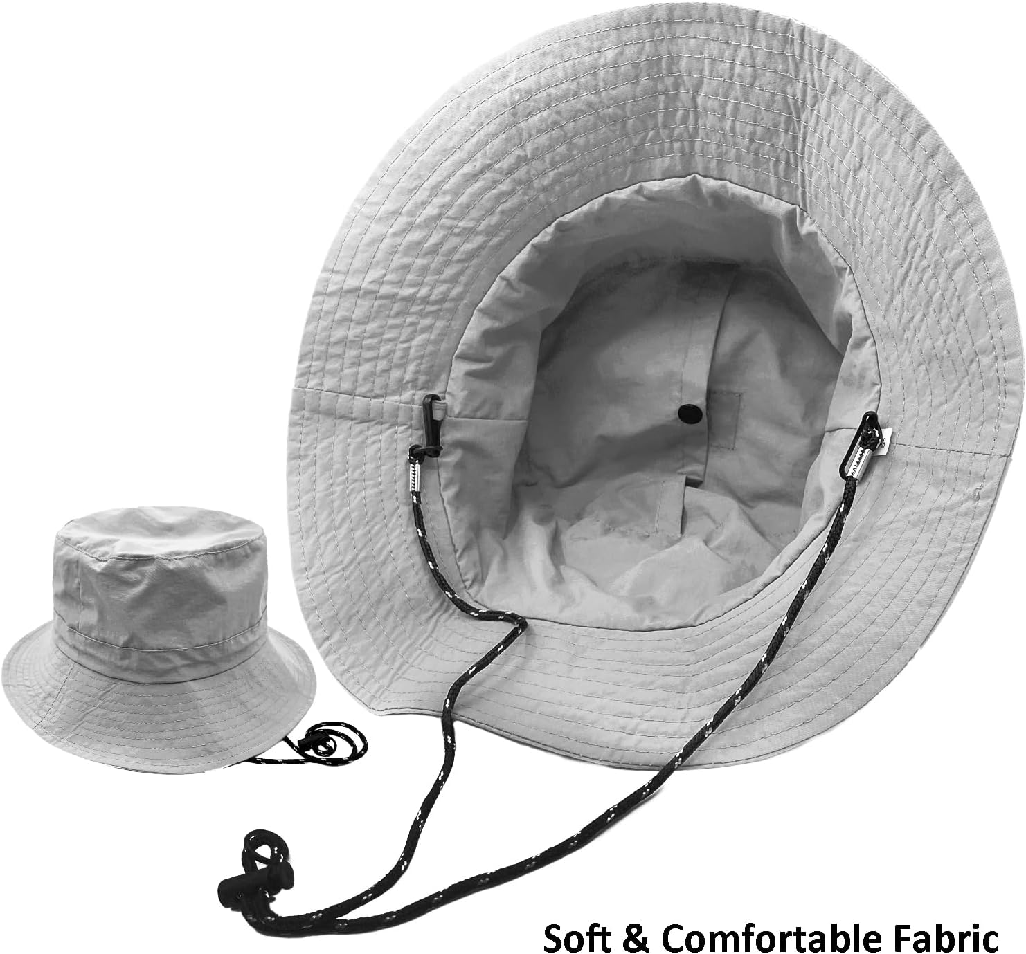 woogwin Waterproof Bucket Rain Hat with Chin Strap Quick Dry Packable Boonie Sun Hat Safari Hat UV Protection - Image 5
