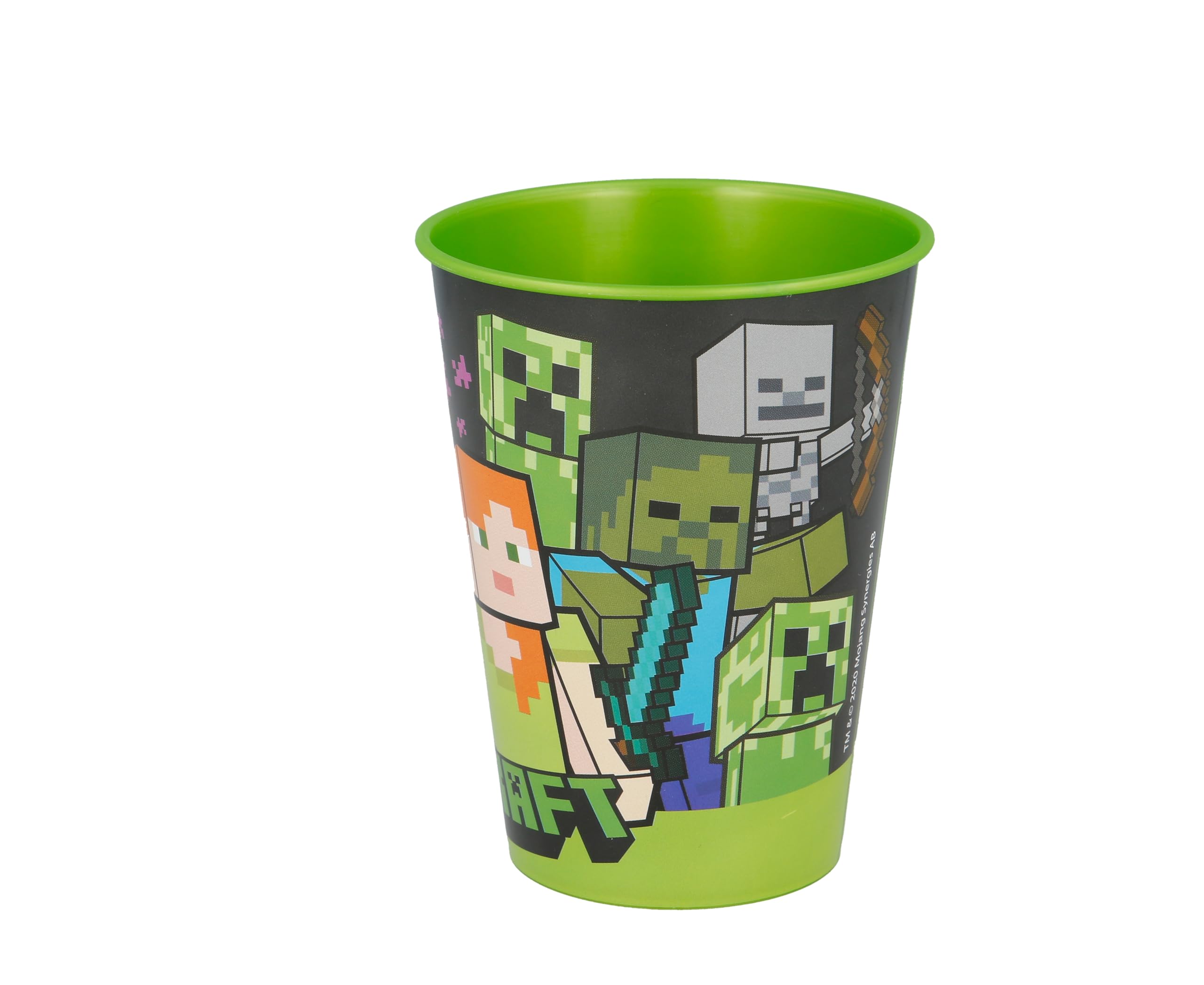Stor Plastikowy kubek 260 ml dla dzieci z grafiką Minecraft, zmywalny i wielokrotnego użytku, nie nadaje się do kuchenki mikrofalowej