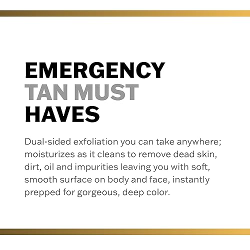 Miniatura 4 de Fake Bake Toallitas exfoliantes de aceite de coco para rostro y cuerpo, limpiadores suaves con caléndula, manzanilla, aloe, vitamina E, cuidado de