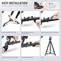 Vista 9 de NEEWER Dolly para Trípode de Fotografía, Ruedas de Trípode de Alta Resistencia con Capacidad de 50 libras y Ruedas de Goma de 3 pulgadas