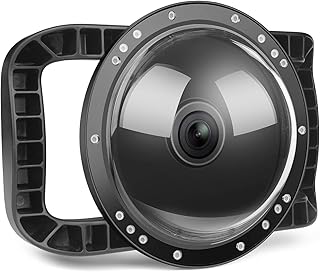 D&F Underwater Dome for DJI OSMO Action Cam, Dual Handheld Tray Dome Port Housing Case Waterproof Up to 45m/147ft Diving Photography Accessories