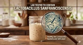 Sourdough Starter – Fast start Live Culture –46-Year Heritage Yeast -Shelf stabalized – Fail-Proof Instant Activation – & No-Mess – Sanfranciscensis strain – Beginner Friendly