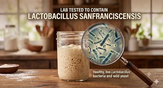 Sourdough Starter – Fast start Live Culture –46-Year Heritage Yeast -Shelf stabalized – Fail-Proof Instant Activation – & No-Mess – Sanfranciscensis strain – Beginner Friendly