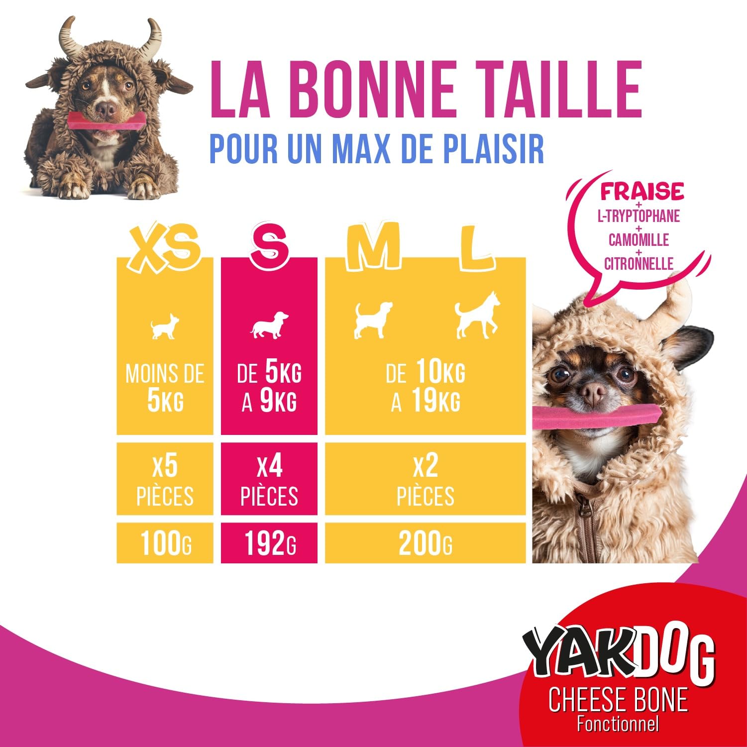 SANTÉ+ - Bâtonnets Fromage Chien S - Fraise Relax - Effet Calmants & Digestifs - Favorise Sommeil - Renforce Os & Dents - Friandise Longue Durée - 100% Naturel - Belgique