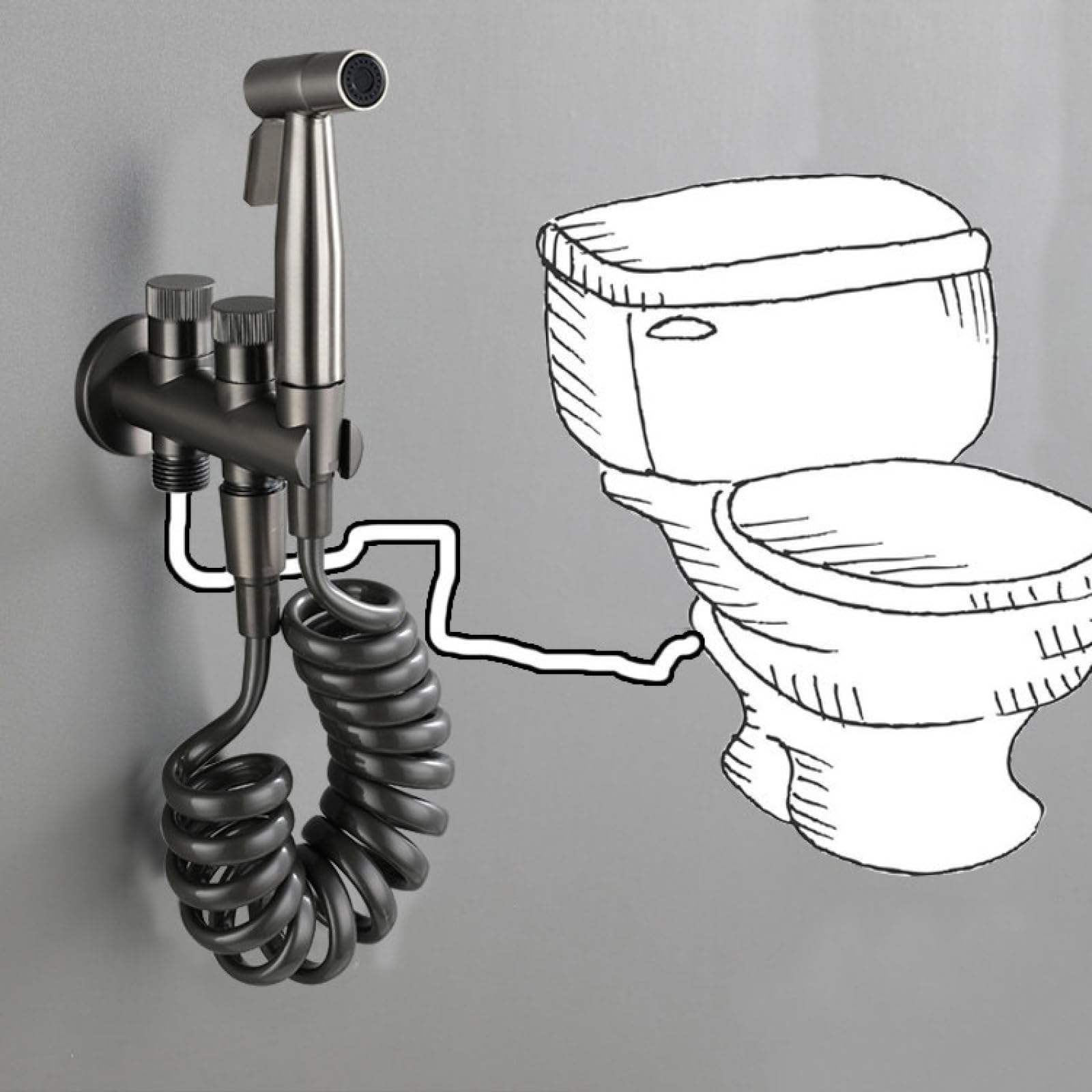 Kit Di Spruzzatore per Bidet In Ottone Doccetta Bidet Oro Spazzolato