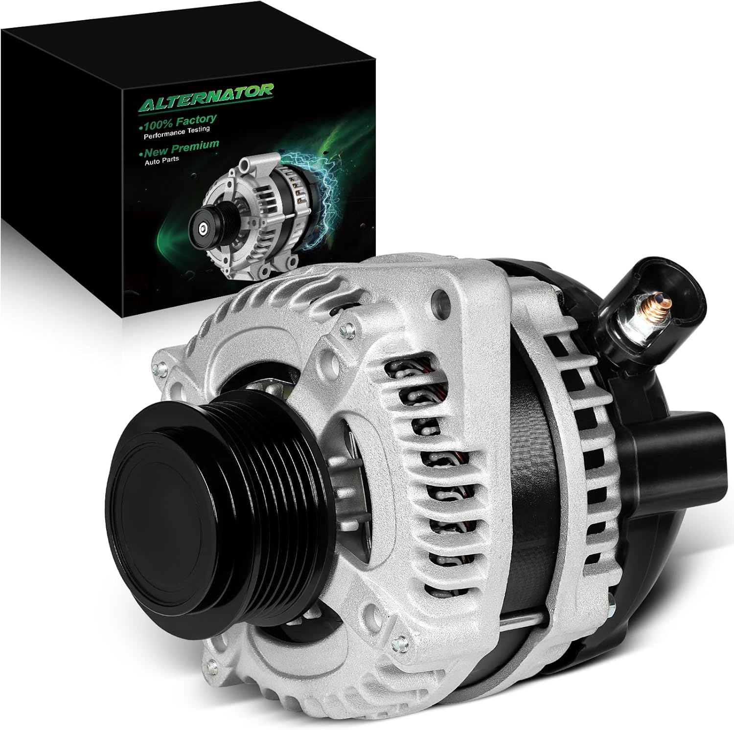 Upgraded Alternator for:-Honda Pilot 2012 2013 2014 2015 EX LX Touring, Odyssey 2011-2013 3.5L, for:-Ridgeline 2012-2014, 3.5L V6 12V 130Amp CW 6 Grooves, OE# 31100-RV0-A01 11573N (ALL-NEW)