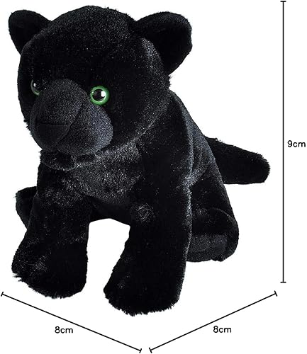 Miniatura 6 de Wild Republic Jaguar Black, Cuddlekins, animal de peluche, 12 pulgadas, regalo para niños, juguete de peluche, botellas de agua recicladas