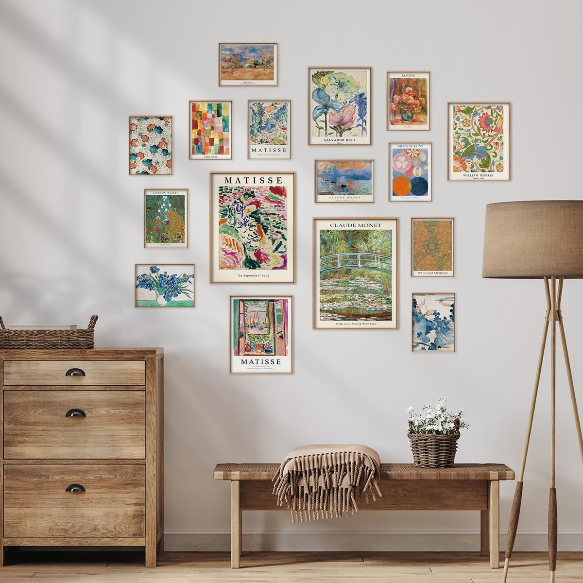 Canssape 16PCS Cottagecore Wall Art Posters for Room Aesthetic | Gallery Wall Art Posters and Prints for Wall Decor | Retro Matisse Classic Art Prints Wall Decor (Unframed)