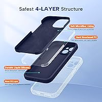 Vista 104 de Miracase Funda diseñada para iPhone 13 Pro Max con protector de pantalla, [forro de microfibra suave antiarañazos], funda protectora de silicona