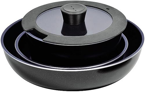 Miniatura 3 de Pearl Metal HB-2443 Handle Removable Pot and Frying Pan, Set of 3, Induction Compatible, Blue Diamond Coat (1 Pot, 1 Frying Pan, 1 Handle), Luxpan