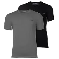 EMPORIO ARMANI T-Shirt Girocollo da Uomo in Puro Cotone, Confezione da 2