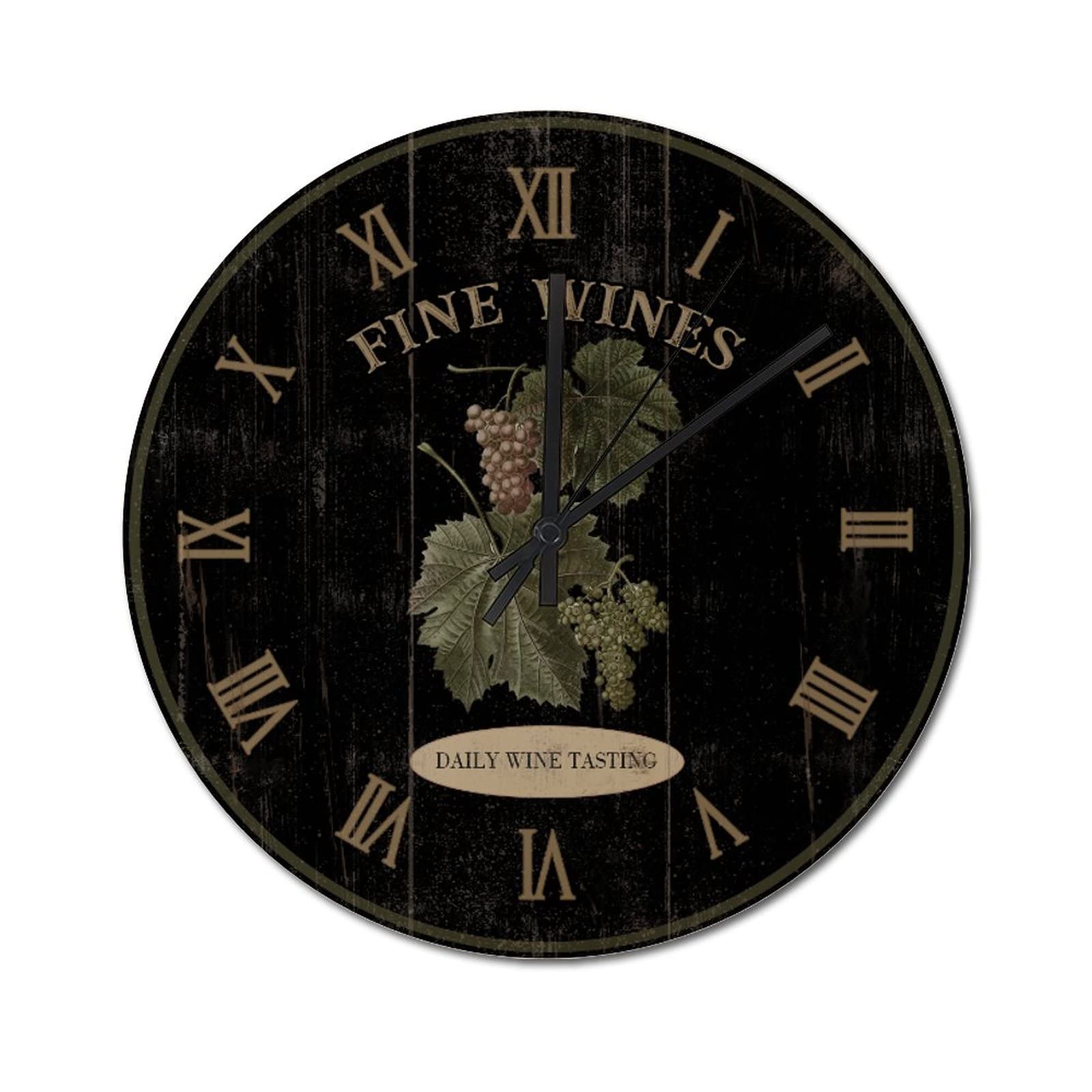Horloge dégustation de vin sans tic-tac pour ne plus subir de bruit de pendule