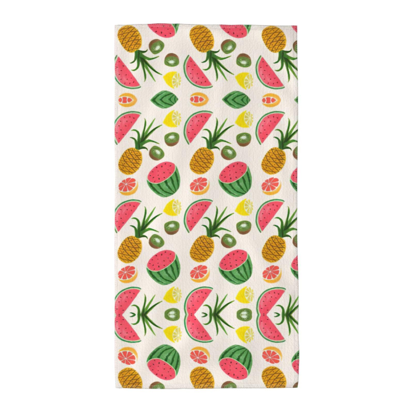 WYCZHY Tropical Fruits Printed Quick Dry Beach Towel For Camping Travel Vacation