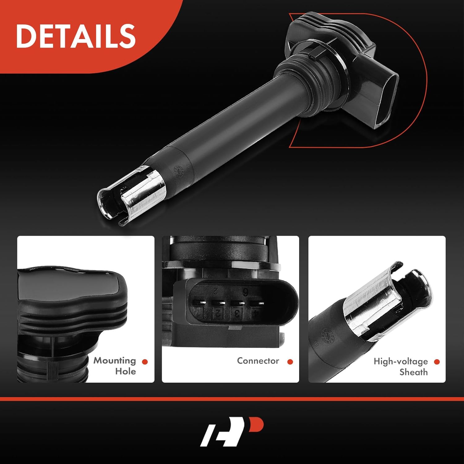 A-Premium Engine Ignition Coil Pack Set of 4 Compatible with Volkswagen Jetta Passat Golf Tiguan Beetle CC Eos GTI Rabbit & Audi A3 A4 A5 A6 TT Quattro allroad Q3 Q5 & More