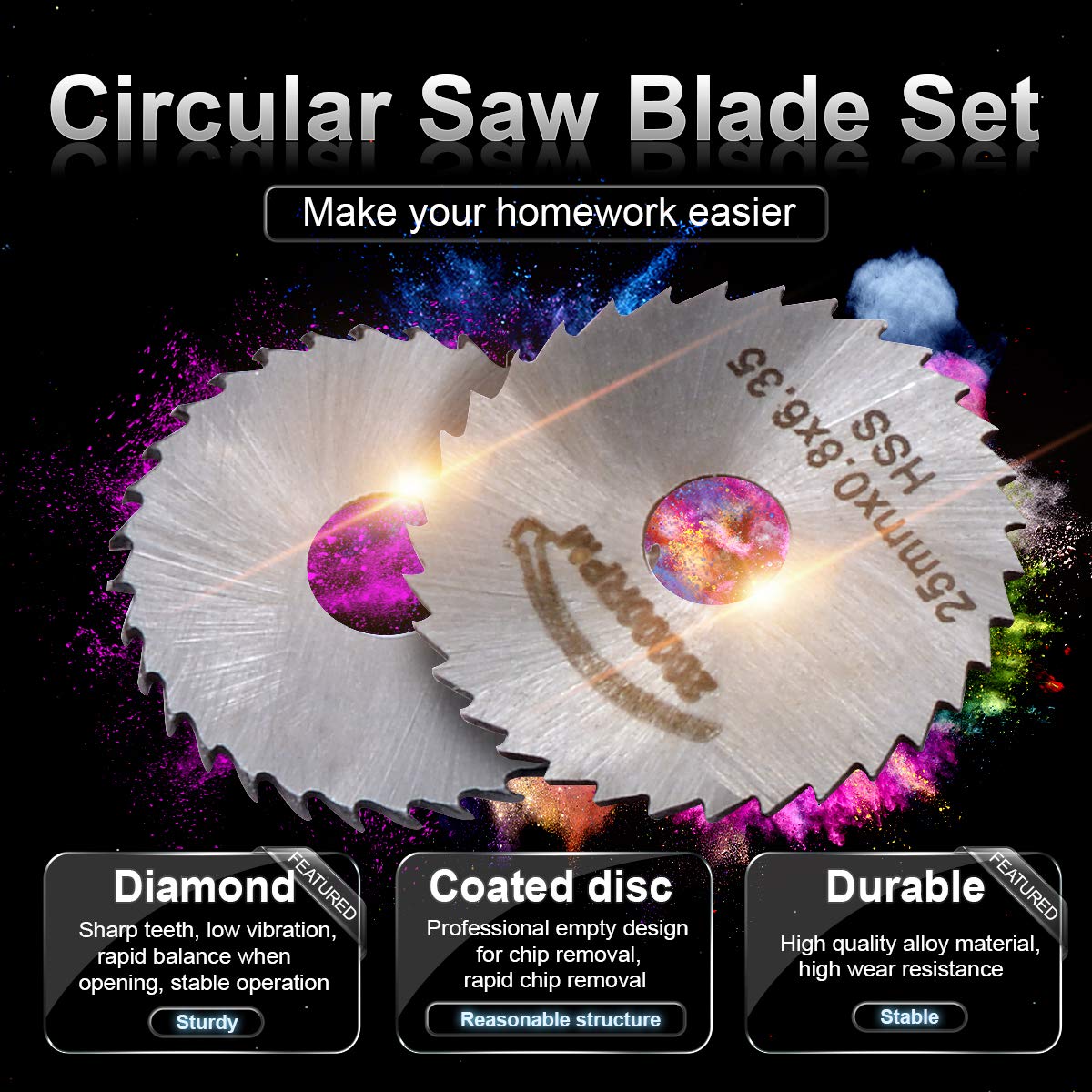 Serious-1 Set HSS Mini Lames De Scie Circulaire Disque De Coupe Outils