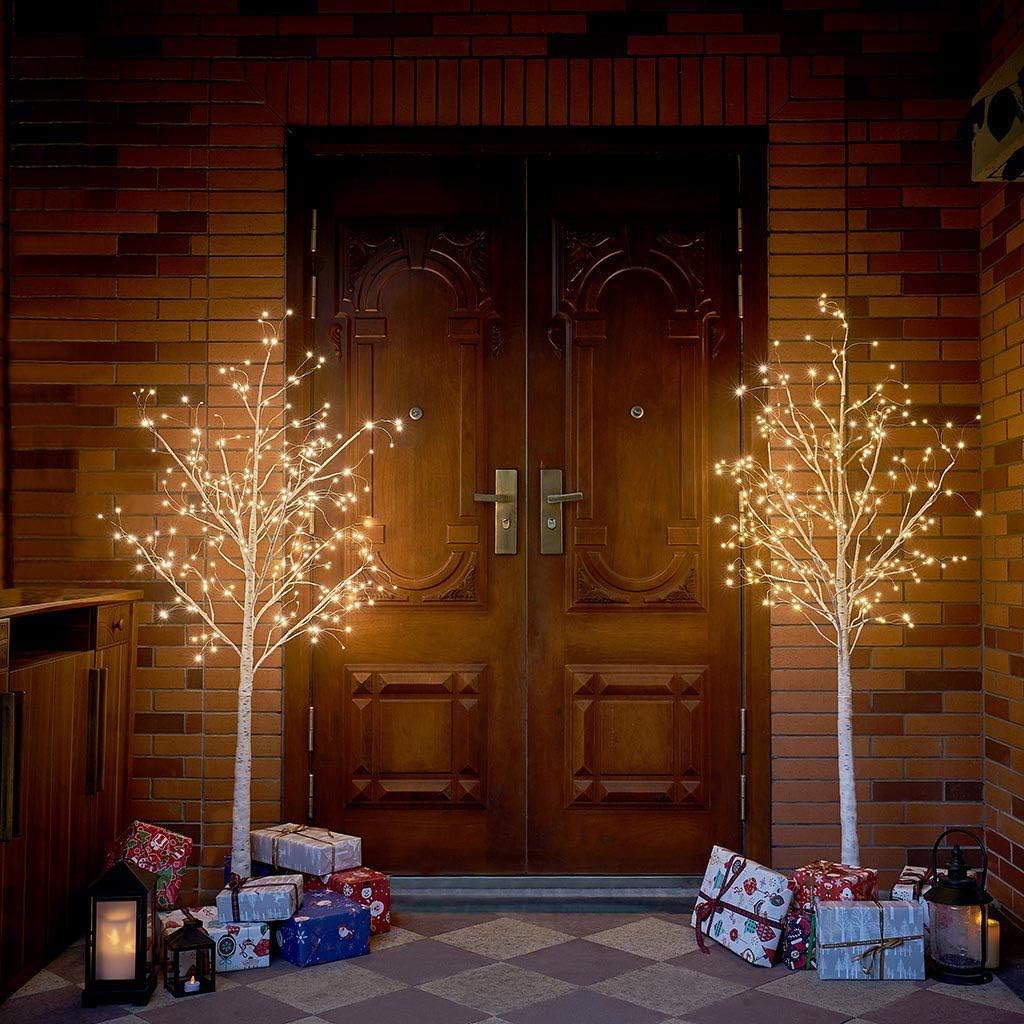 EAMBRITE 5FT 168LT LED Starlit Birch Tree with Fairy Light Decor Home Holiday Wedding Party